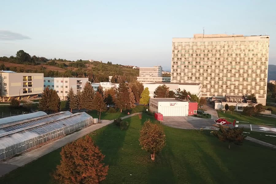 Poloha Ekoplantu a skleníky v Banskej Bystrici z výšky